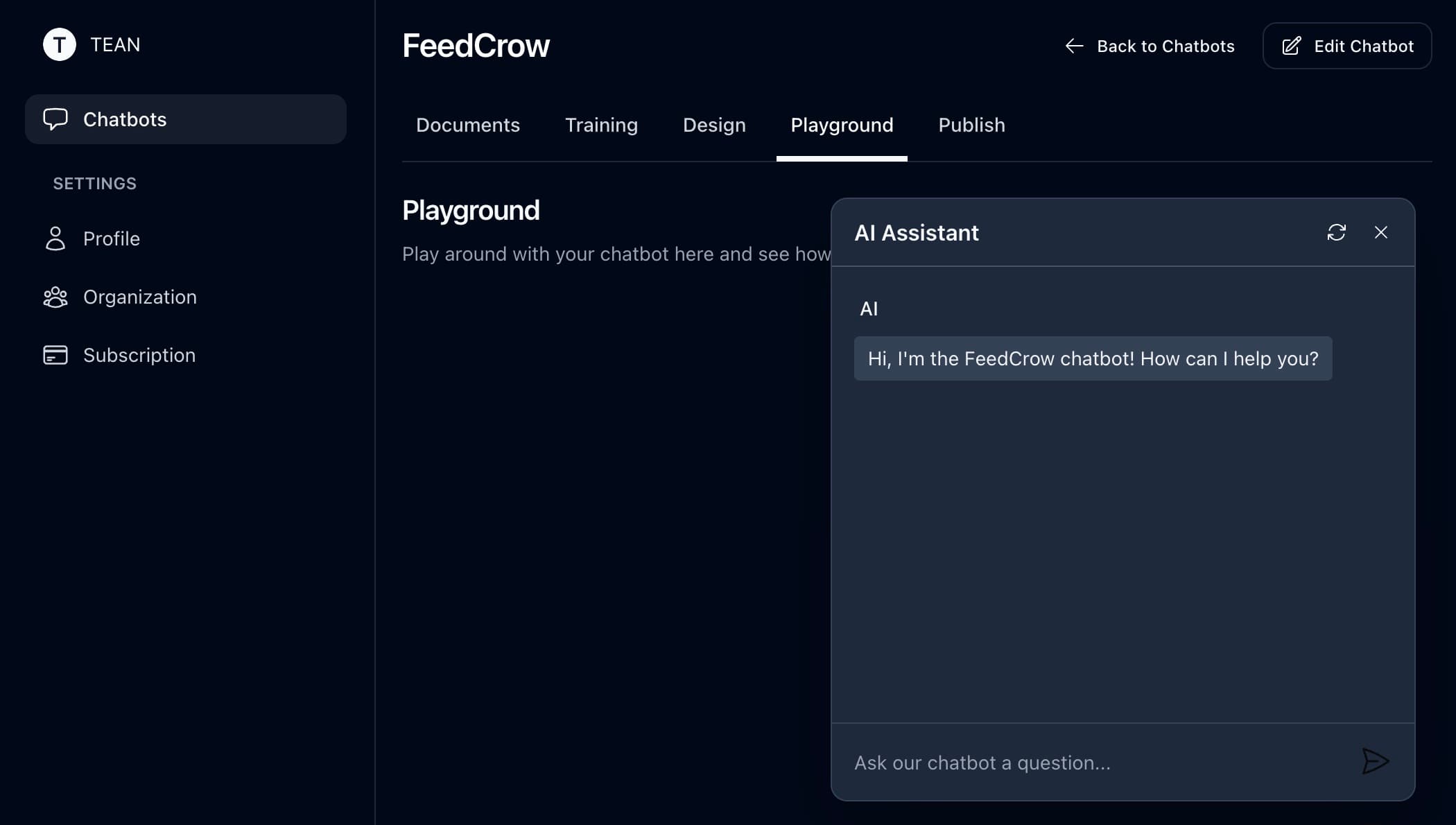 FeedCrow Dashboard